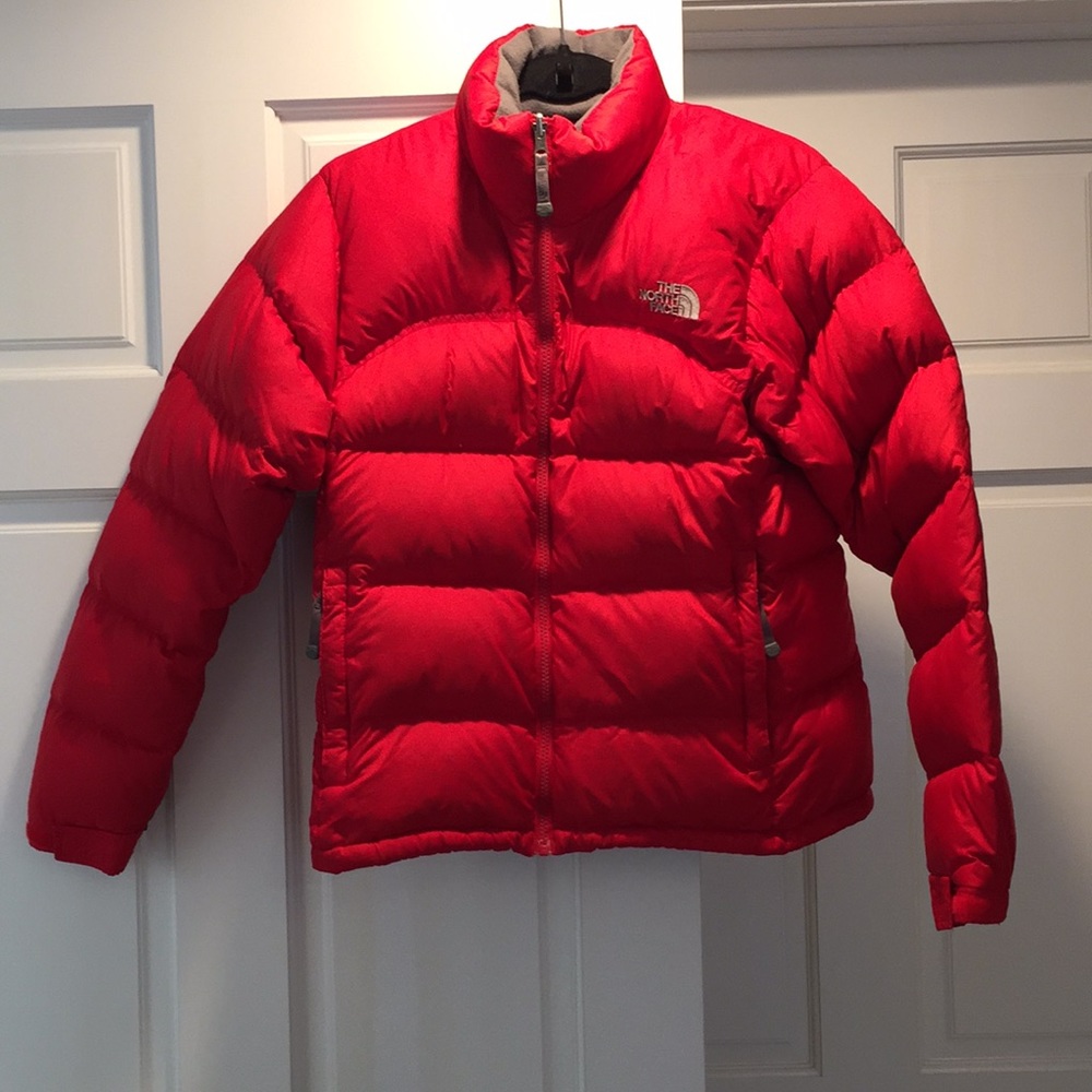 North Face Red Down Puffer Jacket